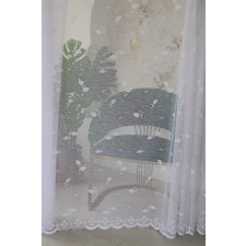  Kész függöny Emily fehér Faleveles minta 500x250cm lakástextília