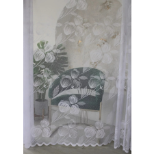  Kész függöny Emily fehér Pipacsos minta 500x250cm lakástextília