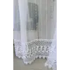  Kész függöny Emily Mintás Hímzett Fehér minta 300x180cm