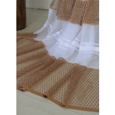  Kész függöny Freya fehér Bézs minta 300x250cm lakástextília