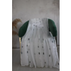  Kész függöny IMPERIAL Lux Törtfehér Szürke 3d karikás 300x180cm