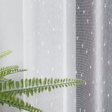 Kész függöny Lux fehér Hópehely minta 500x180cm lakástextília
