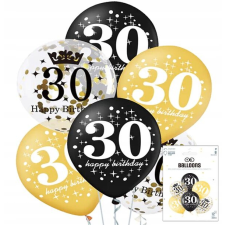 KÉSZLET LUFI KONFETTIVEL 30. SZÜLETÉSNAPI JUBILEUMI DEKORÁCIÓHOZ party kellék