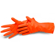  Kesztyű Gumi Latex Narancs L SCH