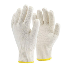  Kesztyű kötött duplaszálas gumírozott mandzsetta (100pamut) TOP COT2, fehér, 8 védőkesztyű