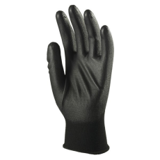  Kesztyű mártott COVERGUARD poliészter PU tenyérrel fekete 7-es 2 darab/pár