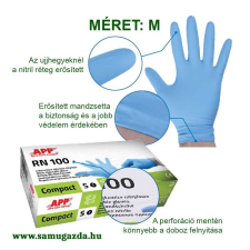 Kesztyű nitril kék M-es APP 90679 munkavédelem