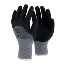  Kesztyű nylon, homokszemcsés nitrilhabba mártott, TOP SNS-2, fekete/szürke, 7
