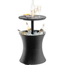 Keter cool bar rattan többfunkciós kerti bár, kerti asztal - grafit/barna kerti bútor