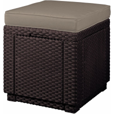 Keter Cube polyrattan kerti taburett - barna kerti bútor