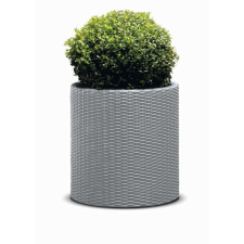 KETER Cylinder L Virágcserép - 39 Liter - Szürke kerti tárolás