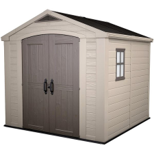 KETER FACTOR 8x8 kerti fészer, 243×256,5×255 cm, bézs kerti tárolás