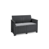 KETER Kerti bútor Keter Elodie 2 férőhelyes kanapé grafit  (610649)