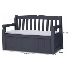 KETER Kerti pad, kerti tároló – 265 literes, szürke kerti bútor