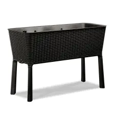 KETER KETER EASY GROW polyrattan virágláda - barna kerti tárolás