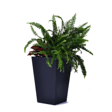 KETER KETER RATTAN PLANTER "M" műanyag virágtartó - grafit kerti tárolás