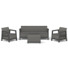 KETER Keter SCANDI LINEA 3 SEATERS SET kerti bútor garnitúra – Mountain Grey / Grafit