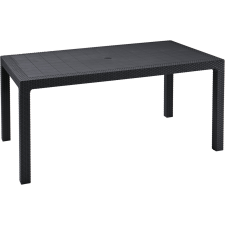 Keter Melody Polyrattan Kerti Asztal, 161 Cm – Grafit kerti bútor