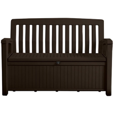 KETER Patio műanyag kerti pad tároló funkcióval, barna - 140 cm kerti bútor
