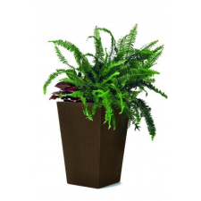 KETER RATTAN PLANTER "M" műanyag virágtartó - barna kerti dekoráció