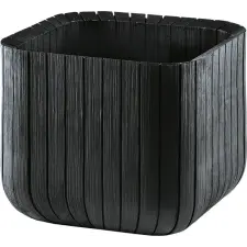 KETER Virágcserép CUBE PLANTER M Antracit kerti dekoráció