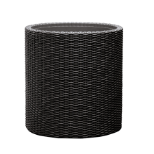 KETER VIRÁGTARTÓ &quot;M CYLINDER PLANTER&quot; BARNA, 36X36X37,3CM fa és növény