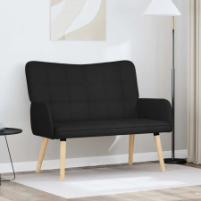 Kétfős Kanapé Fekete 115 x 61 x 87 cm szövet bútor