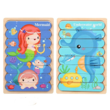 Kétoldalas kirakó - hableányos puzzle, kirakós