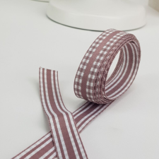 Kétoldalas textil szalag 1,5cm*2m mályva dekorációs kellék