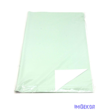 Kétoldalú színes fólia ív 57x57cm - Menta-Fehér dekorációs kellék