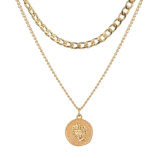  Kétsoros érmés nyaklánc nyaklánc