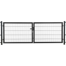  Kétszárnyú kapu  Comfort  egyrudas panelkitöltés  antracit  120 x 300 cm kerti bútor