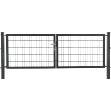 Kétszárnyú kapu Premium kétrudas panelkitöltés antracit 180 x 300 cm kerti bútor