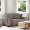  Kétszemélyes fekete szövetkanapé 160x77x82 cm