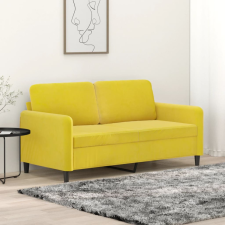 kétszemélyes sárga bársony kanapé 140 cm bútor