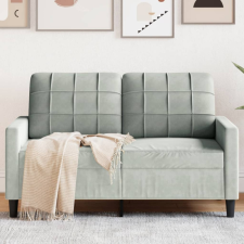 kétszemélyes világosszürke bársony kanapé 120 cm bútor