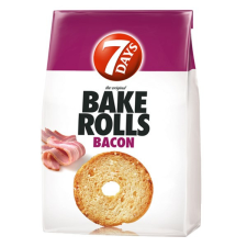 Kétszersült kenyérkarika 7DAYS Bake Rolls bacon 80g alapvető élelmiszer