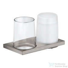 Keuco EDITION 11 szappanadagoló, 180 ml, pohártartóval, szálcsiszolt nikkel 11153059000 fürdőszoba kiegészítő