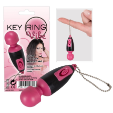  Key Ring - mini masszírozó vibrátor (fekete-pink) vibrátorok