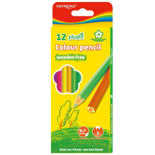 KeyRoad famentes színes ceruza készlet virág alakú test, 12 szín (KR972399) (KR972399) ceruza