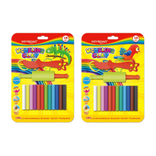 KeyRoad Gyurmakészlet 180g. műanyag késsel és nyújtóval 12 db/bliszter Keyroad vegyes színek gyurma