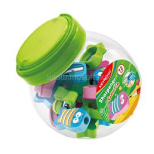 KeyRoad Hegyező 1 lyukú 72 db/display Funnyfish vegyes színek (KEYROAD_38381) hegyező