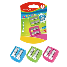 KeyRoad Hegyező 2 lyukú 2 db/bliszter Keyroad Easy-sharp vegyes színek hegyező