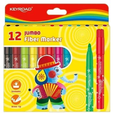 KeyRoad Jumbo, 12 szín filctoll, marker