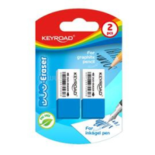 KeyRoad Radír, 2 db/bliszter, Duo, fehér-kék (KEYROAD_54297) radír