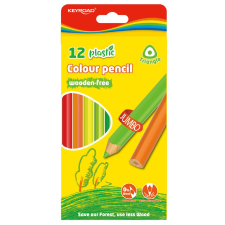 KeyRoad Színes ceruza készlet 4 mm famentes háromszögletű Keyroad Jumbo 12 klf. szín színes ceruza