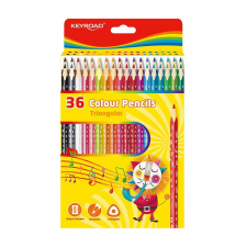 KeyRoad színes ceruza készlet háromszögletű, 36 szín (KR972503) színes ceruza