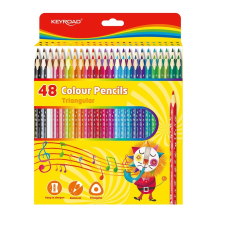 KeyRoad színes ceruza készlet háromszögletű, 48 szín (KR972504) (KR972504) színes ceruza