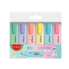 KeyRoad Szövegkiemelő készlet vágott hegyű, lapos test 6 db/bliszter FluoPastel pasztell színek (KEYROAD_38510)