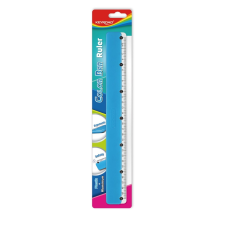 KeyRoad Vonalzó 30cm, fém skálával Keyroad Colour Bar vegyes színek vonalzó
